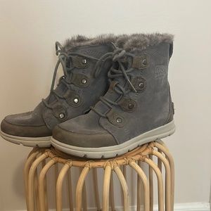 Grey Sorel boots